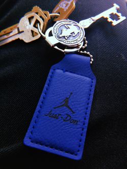 Just don keychain real leather