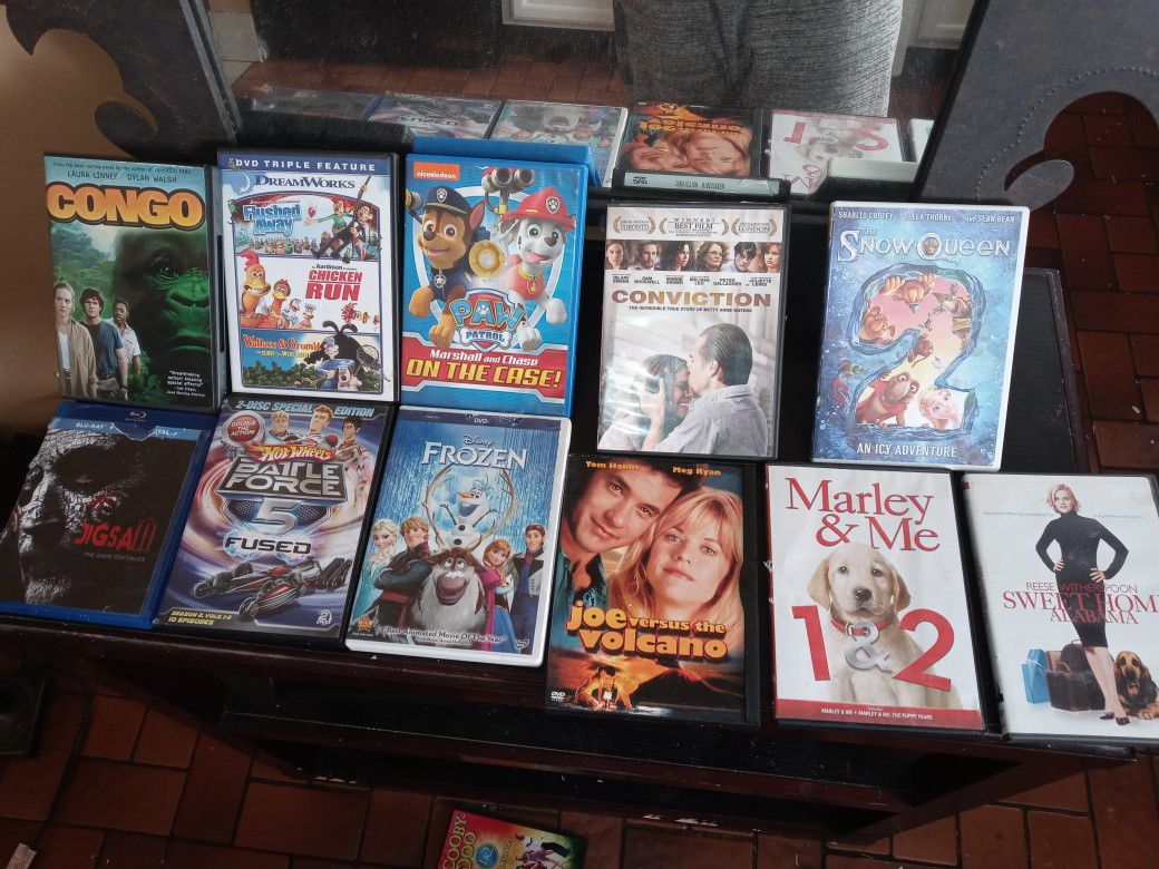 43 total DVDs from family to adult movies