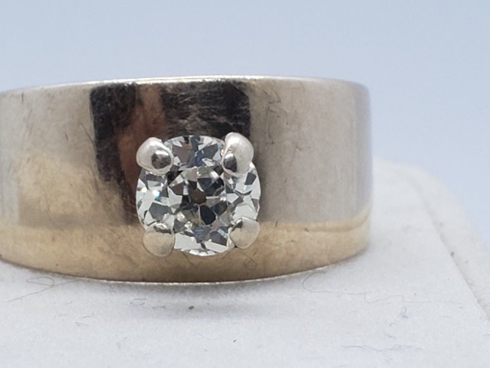 1ct diamond solitaire antique ring