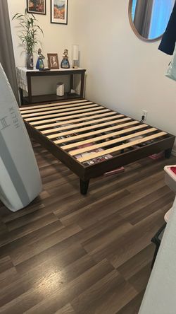 Solid wood full bed frame
