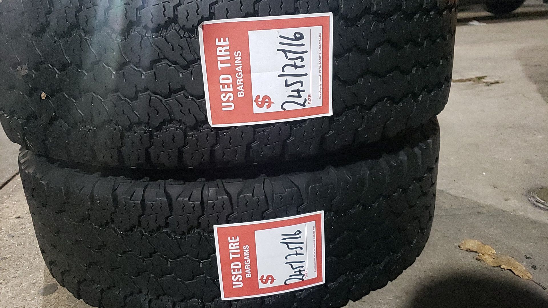 02 matching Goodyear tires for sale 245/75/16