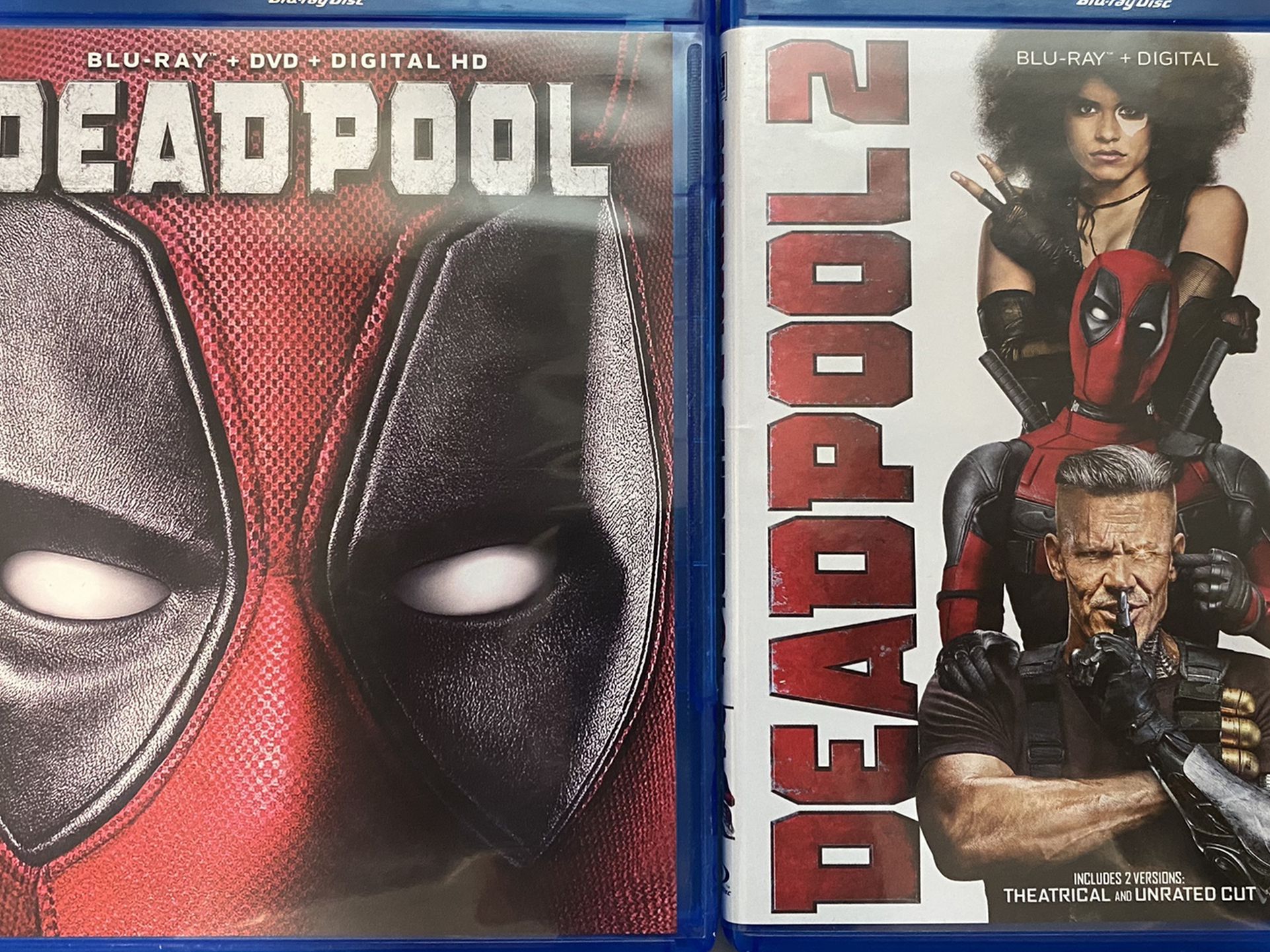 Deadpool (Deadpool - Blu Ray And DVD, Deadpool 2 - 2 Blu Rays, 2016/2018)