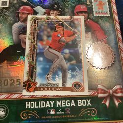 2025 Topps Holiday Base Jackson Holliday Baltimore Orioles #H188 Trading Card