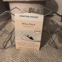 New Wine Rack Chrome Holds 9 Bottles 