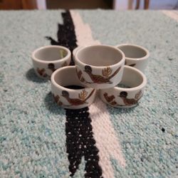 MCM Roadrunner Napkin Ring Set Of 6