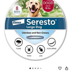 Seresto Large Dog Vet-Recommended Flea & Tick Treatment & Prevention Collar for Dogs Over 18 lbs. | 8 Months Protection