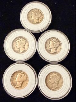 Set of mercy dimes silver