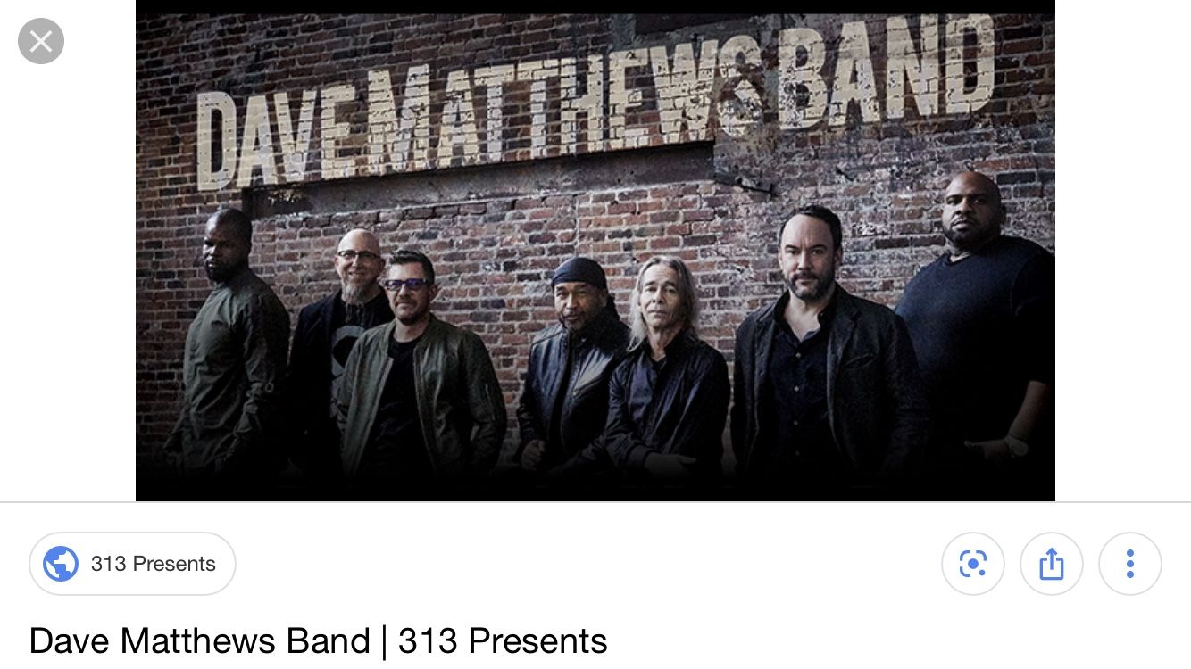 Dave matthews band 7/27 -sat Coral Skye Ampitheatre