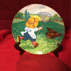 The Blue-button Twins Barnyard Plate Series