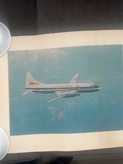 Vintage unframed 16 X 20 Poster Allegheny Airlines N5802 jet
