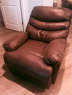 Brown Faux Recliner Chair