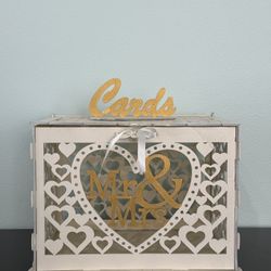 Wedding Card Box & Cake Knife & Feather Pen