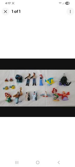 Disney The Little Mermaid Figurine Lot Ariel Ursula Flounder Sebastian Scuttle