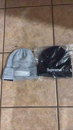 Supreme x New Era Box Logo Beanies – Gray & Black