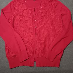 Women Cardigans Lace Sweater  XL