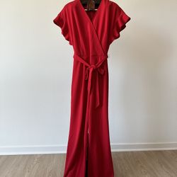 Amazing Red Wide Leg Jumpsuit Worthington New With Tag