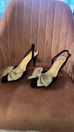 Black/ Silver Heels Size 6