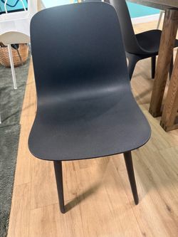 Modern Black Plastic Dining Chair