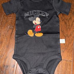 New Disney Mickey Mouse Infant Boys Bodysuit/Onesie Size 9 Mo