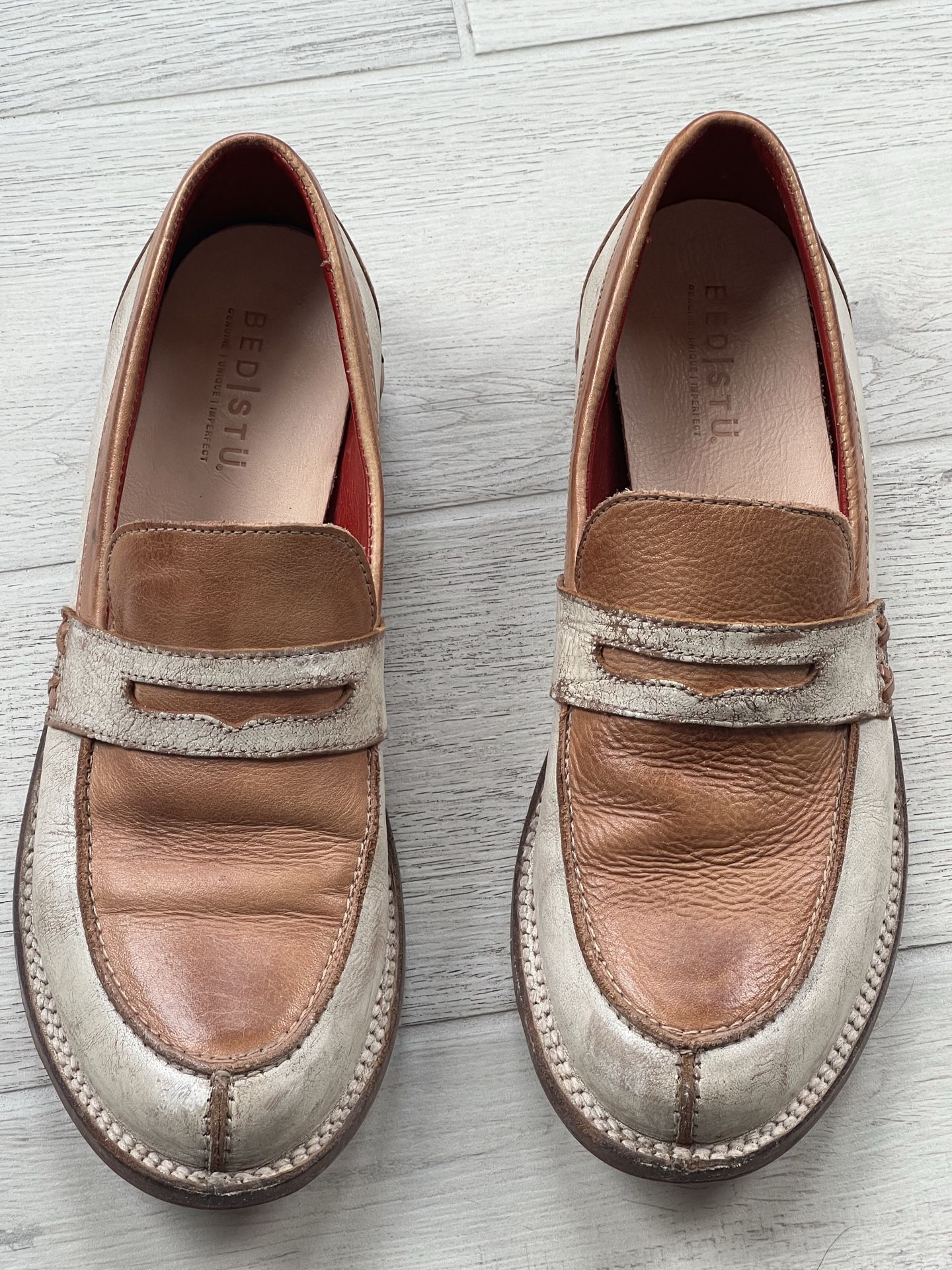 Women’s BedStu Leather loafers, Size 10