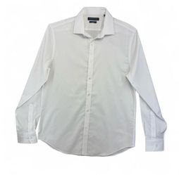 Tommy Hilfiger All-Season Stretch Slim Fit Dress Shirt White Size 16 34/35 (L)