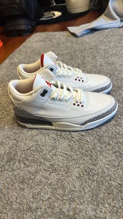 Air Jordan 3 white cement size 9