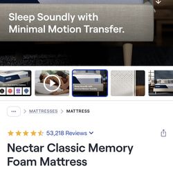 Nectar mattress and adjustable bed frame