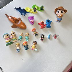 Assorted character toys