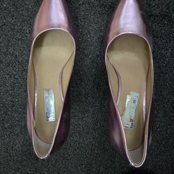 Metallic Pink Pointy Toe Heels