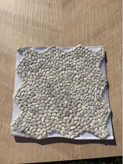 Ivory mini pebble mosaic floor and wall tile