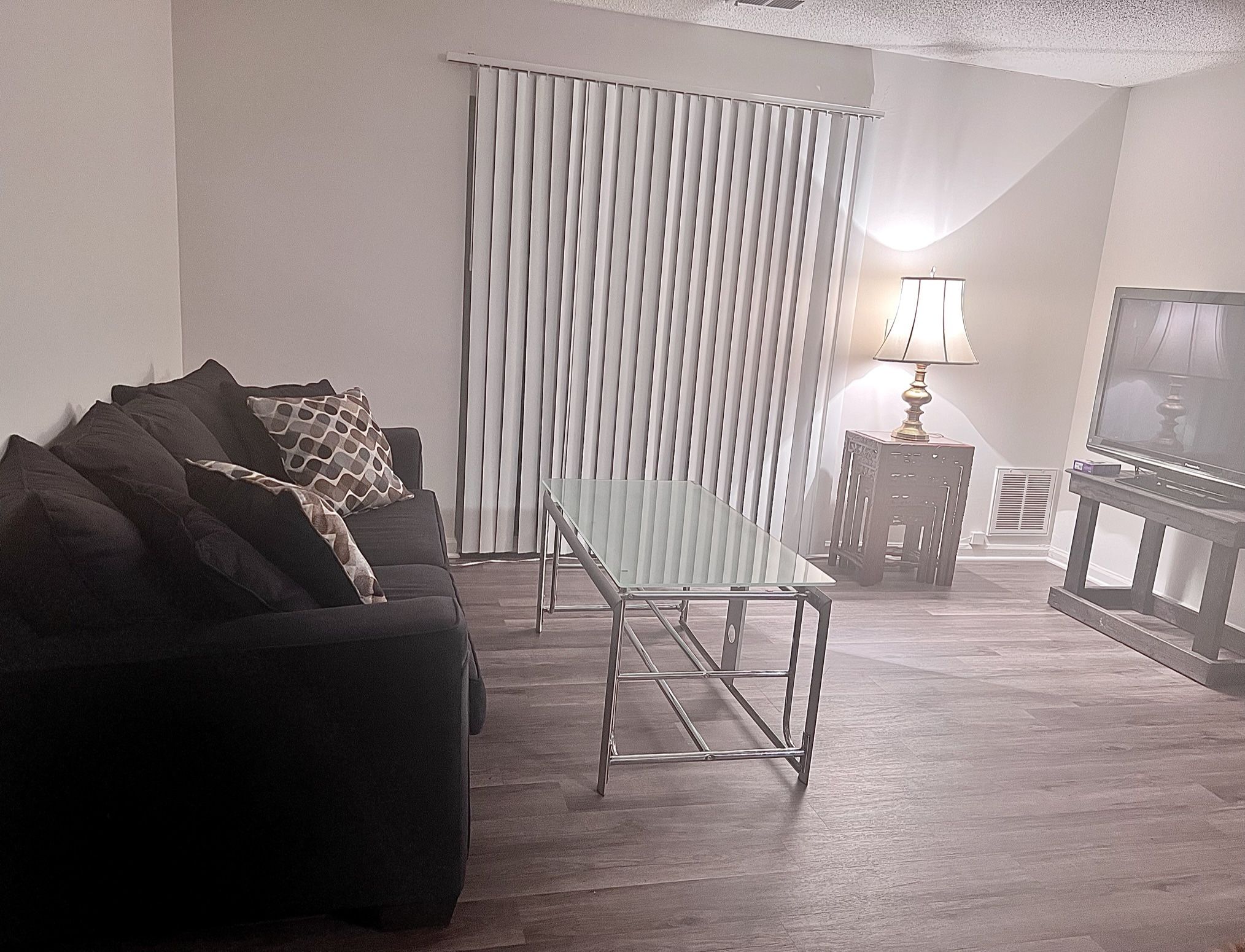 Navy Blue Couch And Matching Pillows For Sale