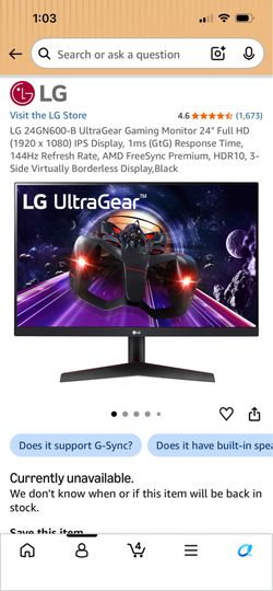 24” UltraGear LG  Monitor