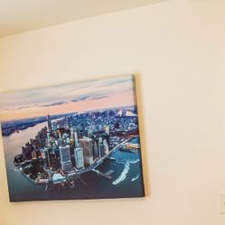 Canvas Painting Chicago Skyline 