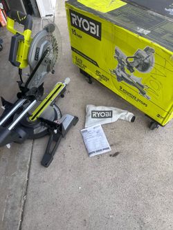 RYOBI 15 Amp 10 in. Corded Sliding Compound Miter Saw with LED Cutline Indicator