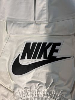Nike X Supreme Mens Leather Bomber Jacket/Anorak White/Sail -Large