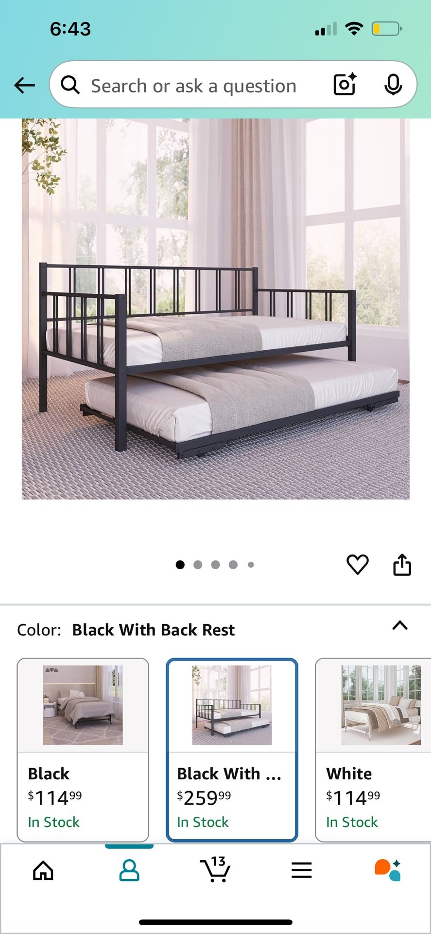 NEW Day Bed With Trundle 