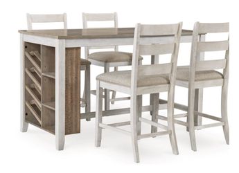 Skempton Counter Height Dining Table Set with 4 Chairs