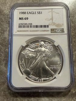 1988 NGC MS69 Silver Eagle