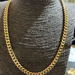 10k Gold SOLID Miami Cuban Chain 24inch, 8MM For A Good Price!!