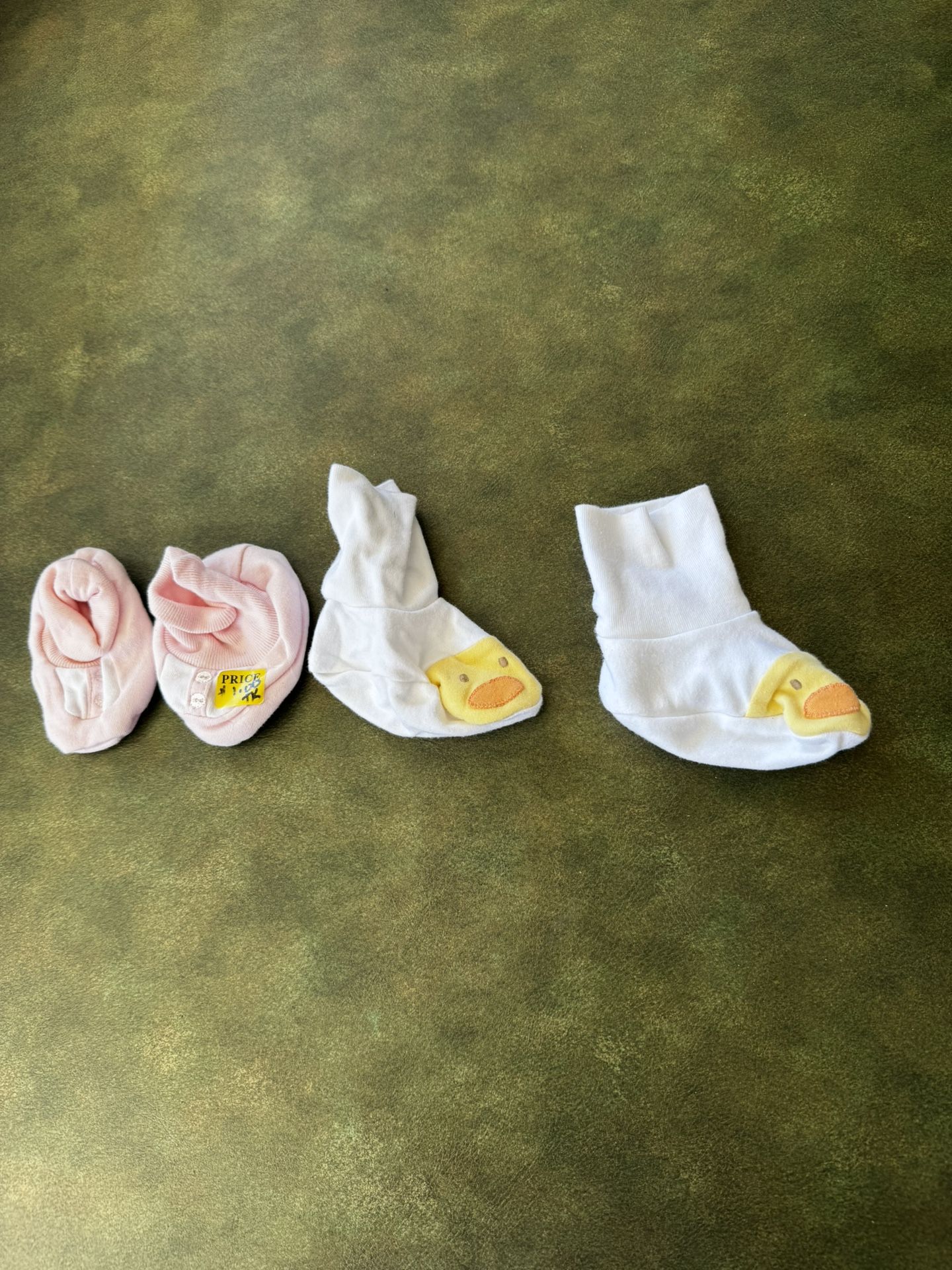 Baby Booties-Pink-$1 and Ducks-$2