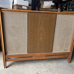 Original Midcentury Record Cabinet - 38”x30”x17”