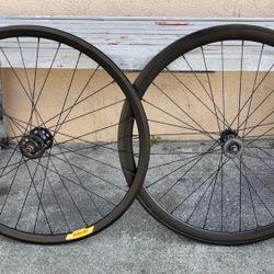 Velocity Deep V 700c Wheelset Origin8 Hubs Fixed Gear Single Speed Track Black