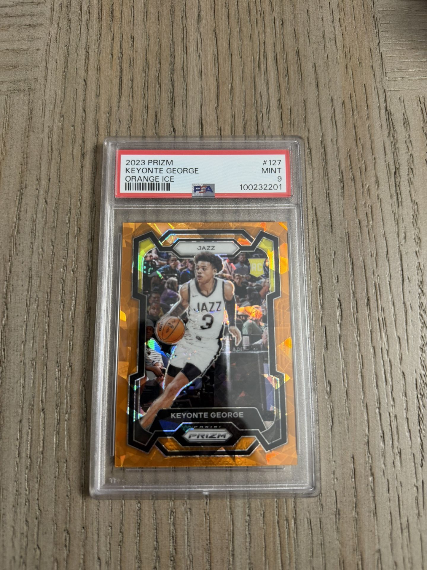 2023 Prizm Keyonte George – Orange Ice Prizm – Rookie – PSA 9 MINT