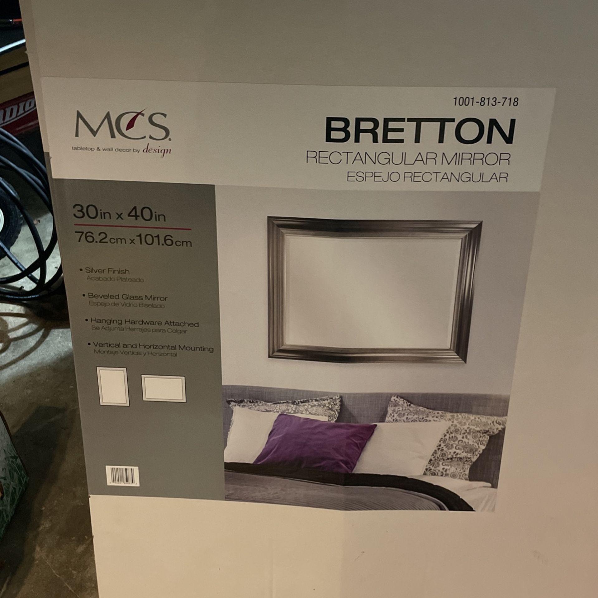 Breton Rectanglar Mirror 30”X 40 “