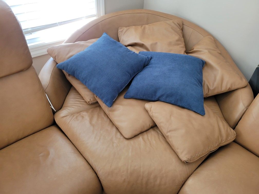 EKORNES STRESSLESS SECTIONAL BROWN LEATHER COUCH L SHAPED