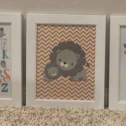 4 Framed Pictures For Nursery