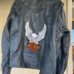 Mens Leather Harley jacket Size M