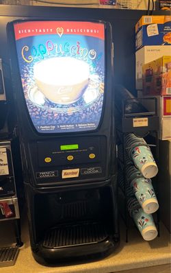 Cappuccino machine commercial with grinder/coffee machine