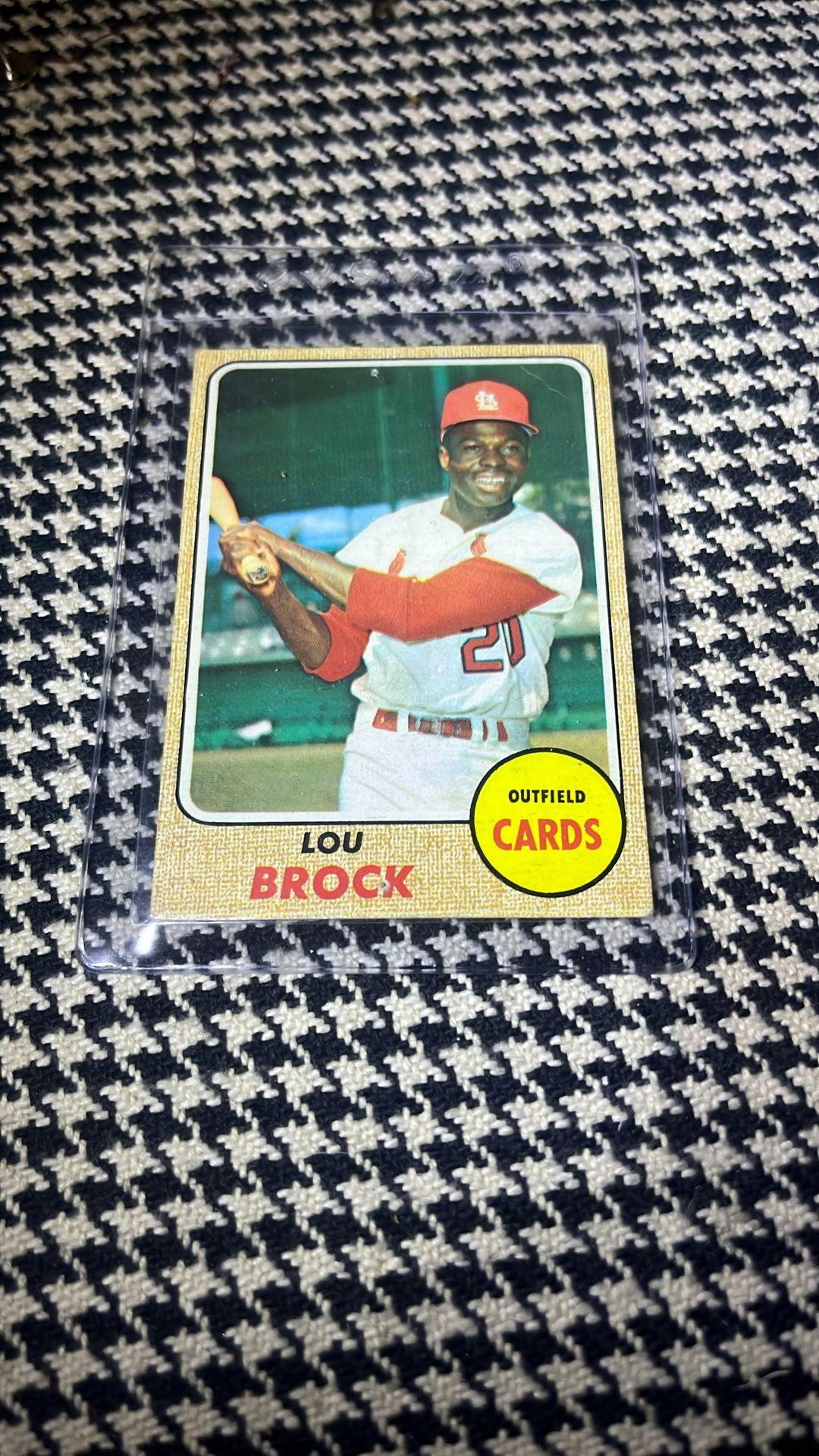 Lou Brock Topps 1968 #520 Baseball Card 