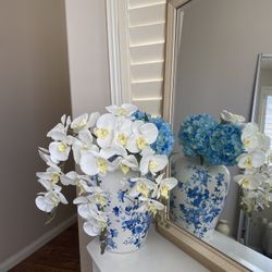 3pcs Artificial Phalaenopsis Flowers 35 Inch Natural Large Bloom Orchids